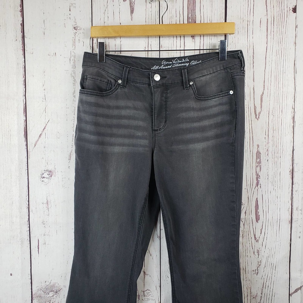 Gloria Vanderbilt All Around Slimming Jeans Womens Size 6 Bootcut Black - Picture 1 of 9